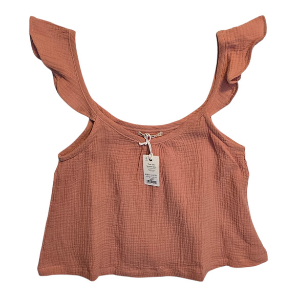 Marine Layer Tank Top Womens Size Medium Rosette Pink Feminine Coquette Romantic - Picture 1 of 8